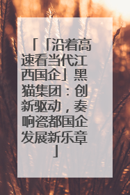 「沿着高速看当代江西国企」黑猫集团：创新驱动，奏响瓷都国企发展新乐章