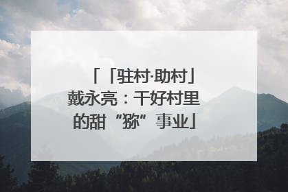 「驻村·助村」戴永亮：干好村里的甜“猕”事业