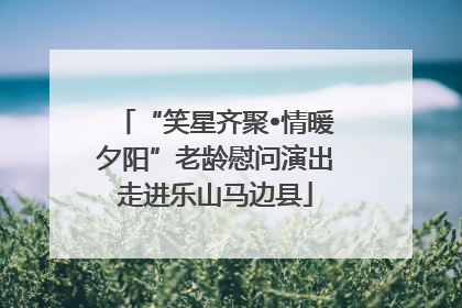 “笑星齐聚•情暖夕阳”老龄慰问演出走进乐山马边县