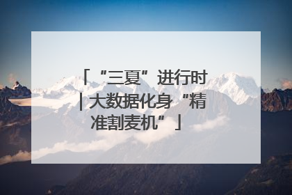 “三夏”进行时｜大数据化身“精准割麦机”