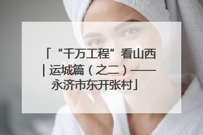 “千万工程”看山西｜运城篇（之二）——永济市东开张村