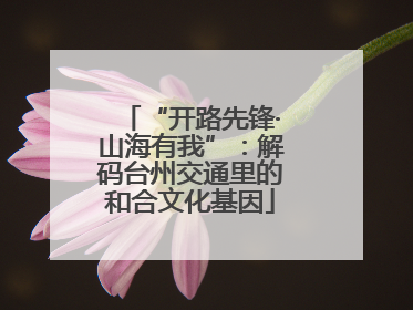 “开路先锋·山海有我”：解码台州交通里的和合文化基因