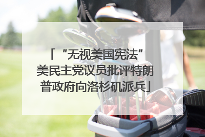 “无视美国宪法” 美民主党议员批评特朗普政府向洛杉矶派兵