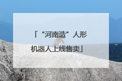 “河南造”人形机器人上线售卖