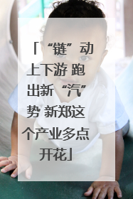 “链”动上下游 跑出新“汽”势 新郑这个产业多点开花