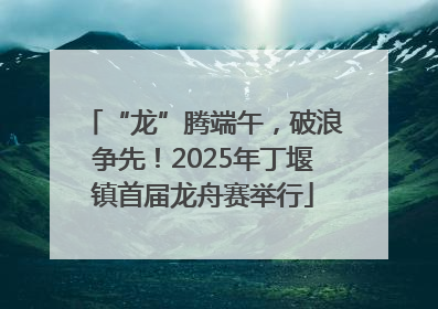“龙”腾端午，破浪争先！2025年丁堰镇首届龙舟赛举行