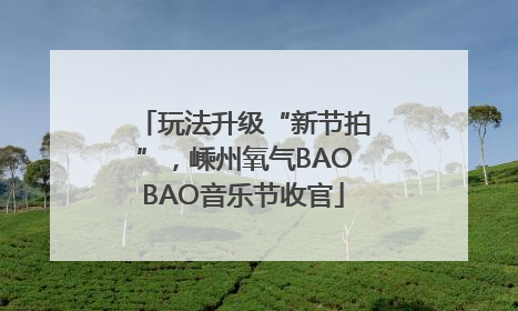 玩法升级“新节拍”，嵊州氧气BAOBAO音乐节收官