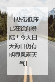 热带低压已在徐闻登陆！今天白天海口仍有明显风雨天气