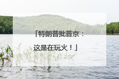 特朗普批普京：这是在玩火！