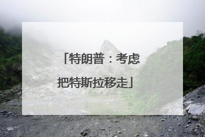 特朗普：考虑把特斯拉移走