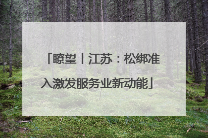 瞭望丨江苏：松绑准入激发服务业新动能