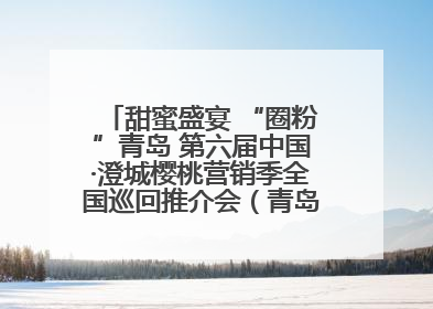 甜蜜盛宴 “圈粉”青岛 第六届中国·澄城樱桃营销季全国巡回推介会（青岛站）成功举办