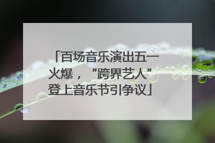 百场音乐演出五一火爆，“跨界艺人”登上音乐节引争议