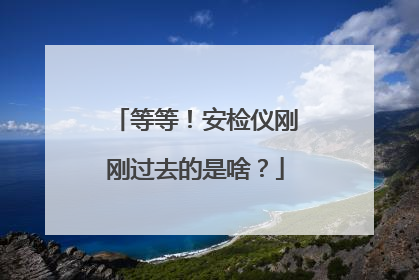 等等！安检仪刚刚过去的是啥？
