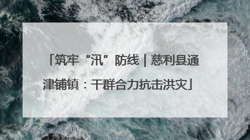 筑牢“汛”防线｜慈利县通津铺镇：干群合力抗击洪灾