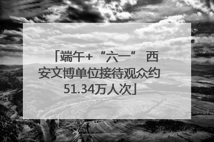 端午+“六一” 西安文博单位接待观众约51.34万人次