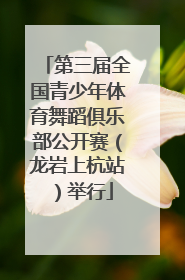 第三届全国青少年体育舞蹈俱乐部公开赛（龙岩上杭站）举行