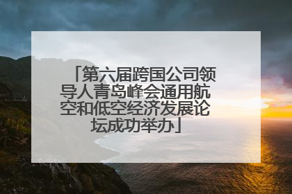 第六届跨国公司领导人青岛峰会通用航空和低空经济发展论坛成功举办