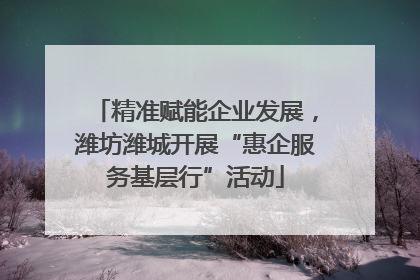 精准赋能企业发展，潍坊潍城开展“惠企服务基层行”活动