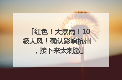 红色！大暴雨！10级大风！确认影响杭州，接下来太刺激