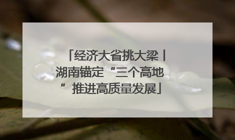 经济大省挑大梁丨湖南锚定“三个高地”推进高质量发展