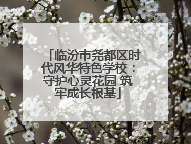 临汾市尧都区时代风华特色学校：守护心灵花园 筑牢成长根基