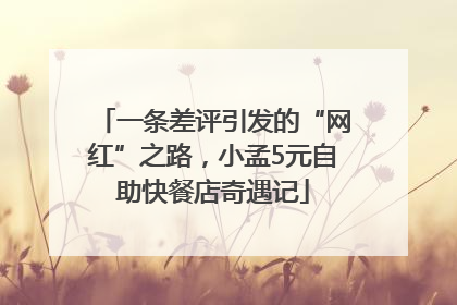 一条差评引发的“网红”之路，小孟5元自助快餐店奇遇记