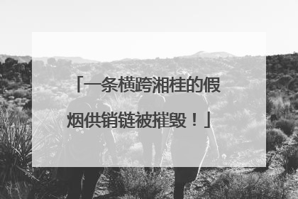 一条横跨湘桂的假烟供销链被摧毁!
