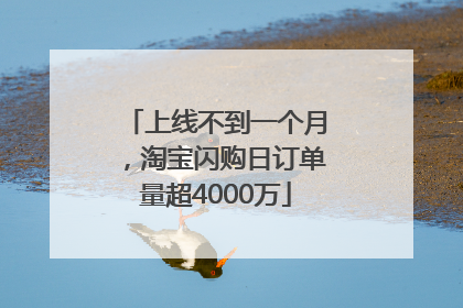 上线不到一个月，淘宝闪购日订单量超4000万