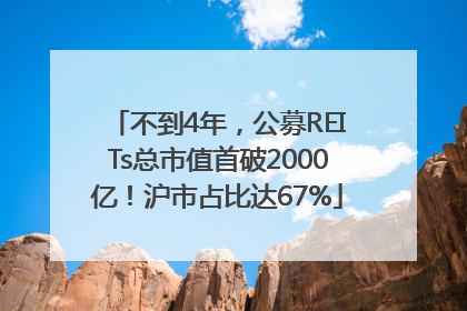 不到4年，公募REITs总市值首破2000亿！沪市占比达67%
