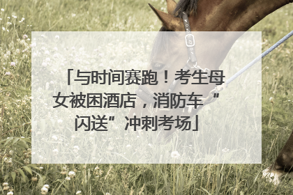 与时间赛跑！考生母女被困酒店，消防车“闪送”冲刺考场