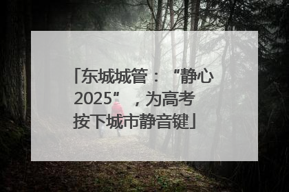 东城城管：“静心2025”，为高考按下城市静音键