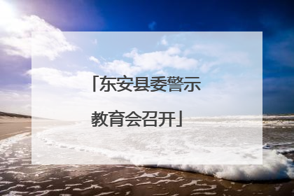 东安县委警示教育会召开