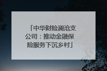 中华财险澜沧支公司：推动金融保险服务下沉乡村