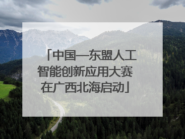 中国—东盟人工智能创新应用大赛在广西北海启动