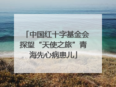 中国红十字基金会探望“天使之旅”青海先心病患儿