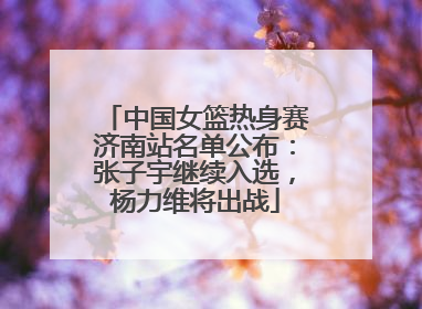 中国女篮热身赛济南站名单公布：张子宇继续入选，杨力维将出战