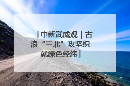 中新武威观｜古浪“三北”攻坚织就绿色经纬