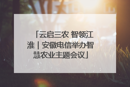 云启三农 智领江淮｜安徽电信举办智慧农业主题会议
