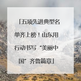 五项先进典型名单齐上榜！山东用行动书写“美丽中国”齐鲁篇章