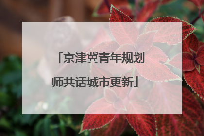 京津冀青年规划师共话城市更新