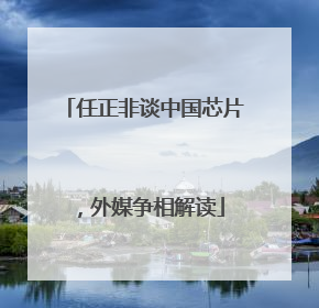 任正非谈中国芯片，外媒争相解读