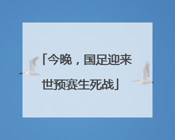 今晚，国足迎来世预赛生死战