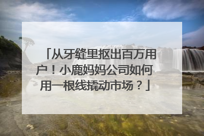 从牙缝里抠出百万用户！小鹿妈妈公司如何用一根线撬动市场？