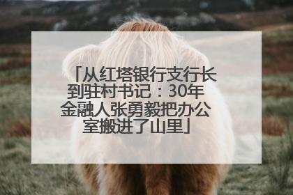 从红塔银行支行长到驻村书记：30年金融人张勇毅把办公室搬进了山里