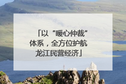 以“暖心仲裁”体系，全方位护航龙江民营经济