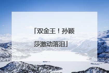 双金王！孙颖莎激动落泪