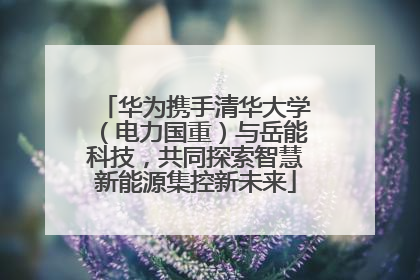 华为携手清华大学（电力国重）与岳能科技，共同探索智慧新能源集控新未来