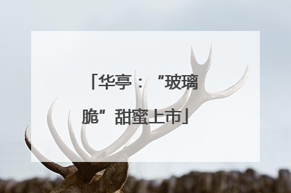 华亭：“玻璃脆”甜蜜上市
