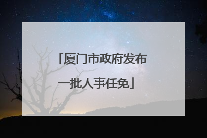 厦门市政府发布一批人事任免